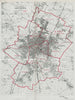 Leicester Parliamentary Borough. BOUNDARY COMMISSION. Close 1917 old map