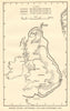 British Isles Radar Cover September 1939-1940. World War 2 1953 old map