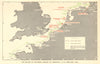 Channel Dash Unternehmen Zerberus. 11-13 February 1942. World War 2 RAF 1953 map