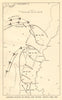 Japanese attacks on Imphal & Kohima March-April 1944. World War 2 Burma 1954 map