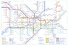 LONDON UNDERGROUND tube map. Jubilee line Stratford extension. Lewisham DLR 2000