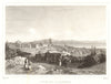 Vue de Lausanne, canton of Vaud. Waadt Vad Losanna. Suisse Switzerland 1837