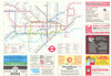 LONDON UNDERGROUND tube plan map. Heathrow Terminal 4 under construction 1984