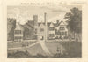 Place House in Horton, Buckinghamshire. Demolished 1785 1791 old antique print