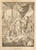 Asia. Astley's travels title page volume 2 1745 old antique print picture