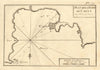Plan de la Baye de Calvi, sur l'Isle de Corse. Calvi, Corsica. ROUX 1804 map