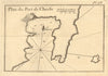 Plan du Port de Cherfe. Livadi bay, Serifos, Cyclades. Greece. ROUX 1804 map