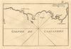 Golphe de Cassandre. Kassandra Gulf & Sithonia peninsula. Greece. ROUX 1804 map