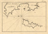 Isle Ipsera & Antipsera. Psara & Antipsara, North Aegean. Greece. ROUX 1804 map
