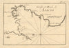 Golfe et Rade de Ajacio. Gulf of Ajaccio, Corsica, France. ROUX 1804 old map