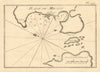Rade de Miconi & Dellos. Myconos, Dilos & Rineia. Cyclades Greece. ROUX 1804 map