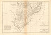 Bresil et Pays des Amazones, Ire feuille. Brazil & Amazonia. BONNE 1788 map