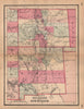 J. H. Colton's Colorado and New Mexico 1864 old antique vintage map plan chart