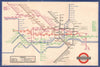 LONDON UNDERGROUND tube map diagram of lines. Middle Circle. HARRY BECK #2 1936