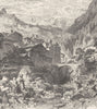 SWITZERLAND. The Village of Splügen 1903 old antique vintage print picture
