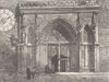 SWITZERLAND. Cathedral door, Basel 1903 old antique vintage print picture