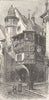 FRANCE. The Pfister-House, Colmar 1903 old antique vintage print picture