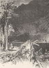 FRANCE. The Black Lake 1903 old antique vintage print picture