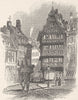 FRANCE. Thirteenth Century, Strasbourg 1903 old antique vintage print picture