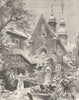 GERMANY. Abbey of Eberbach 1903 old antique vintage print picture