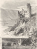 GERMANY. Mouse Tower and Ehrenfels 1903 old antique vintage print picture