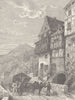 GERMANY. Cochem 1903 old antique vintage print picture