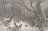 NORWAY. A Scandinavian Forest in Winter 1890 old antique vintage print picture