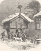 NORWAY. Celebrating Yule-tide. Christmas 1890 old antique print picture