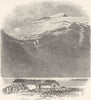 NORWAY. Eidsbugarden. SMALL 1890 old antique vintage print picture