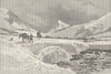 NORWAY. Pass in Uladal, Jotunheim, showing the Semmeltind 1890 old print