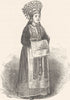 DENMARK. A view of Elsinore Helsingor Helsingør 1890 old antique print picture