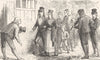 NORWAY. The wedding procession. Romance. Marriage. SMALL 1890 old print