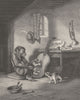 MUSIC. The music lesson c1856 old antique vintage print picture