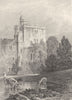 YORKS. Wressel Castle, Howden York 1836 old antique vintage print picture