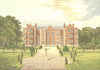 BURTON-AGNES HALL, Burlington, Yorkshire (Boynton, Baronet) 1890 old print
