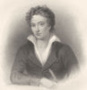 POETS. Percy Bysshe Shelley ; Finden 1833 old antique vintage print picture