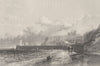 Whitby, from the north west. Yorkshire. FINDEN 1842 old antique print picture
