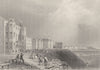 Blackpool. Lancashire. BARTLETT 1842 old antique vintage print picture