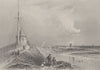 Scene at Fleetwood on Wyre. Lancashire. BARTLETT 1842 old antique print