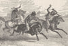 USA. An Indian Horse Race 1890 old antique vintage print picture