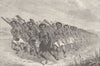 NEW ZEALAND. Maori war-dance, New Zealand 1890 old antique print picture