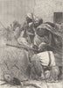 PAKISTAN. Afridis firing on British troops 1891 old antique print picture