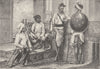 INDIA. Rajputs, from Rajasthan 1892 old antique vintage print picture
