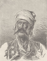 ALBANIA. Albanian mercenary 1894 old antique vintage print picture