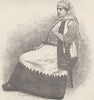 GREECE. Young woman of Leontari (Lefktra) Arcadia 1894 old antique print
