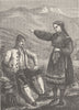 NORWAY. Costumes of Telemarken (Norway)  1894 old antique print picture