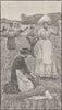 FARMING. English gleaners 1894 old antique vintage print picture