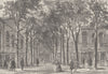 MARYLEBONE. Marylebone Gardens in 1780. London c1880 old antique print picture