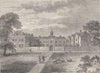 DULWICH. Dulwich College in 1790. London c1880 old antique print picture