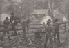 AUSTRALIA. Attack on Kelly Gang, Glenrowan 1890 old antique print picture